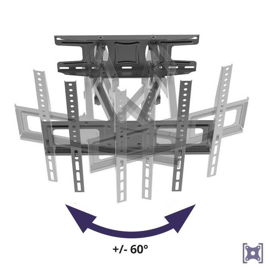 Otočný držák na TV HS-B2301 disponuje mimo jiné i bezpečnou konstrukcí.