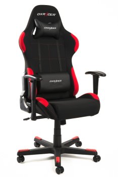 Gaming stol DXRacer FORMULA OH/FD01/NR iz blaga v črno-rdeči barvi z visokim naslonom