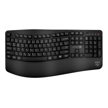 Ergonomska tipkovnica Connect IT For Health ErgoOffice u crnoj boji na bijeloj pozadini