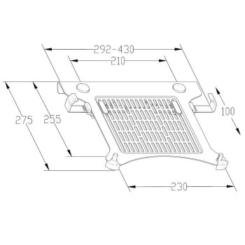 Parametrii suportului pentru laptop HS-E14