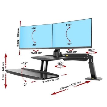 Stolový držák na 2 monitory FC-55